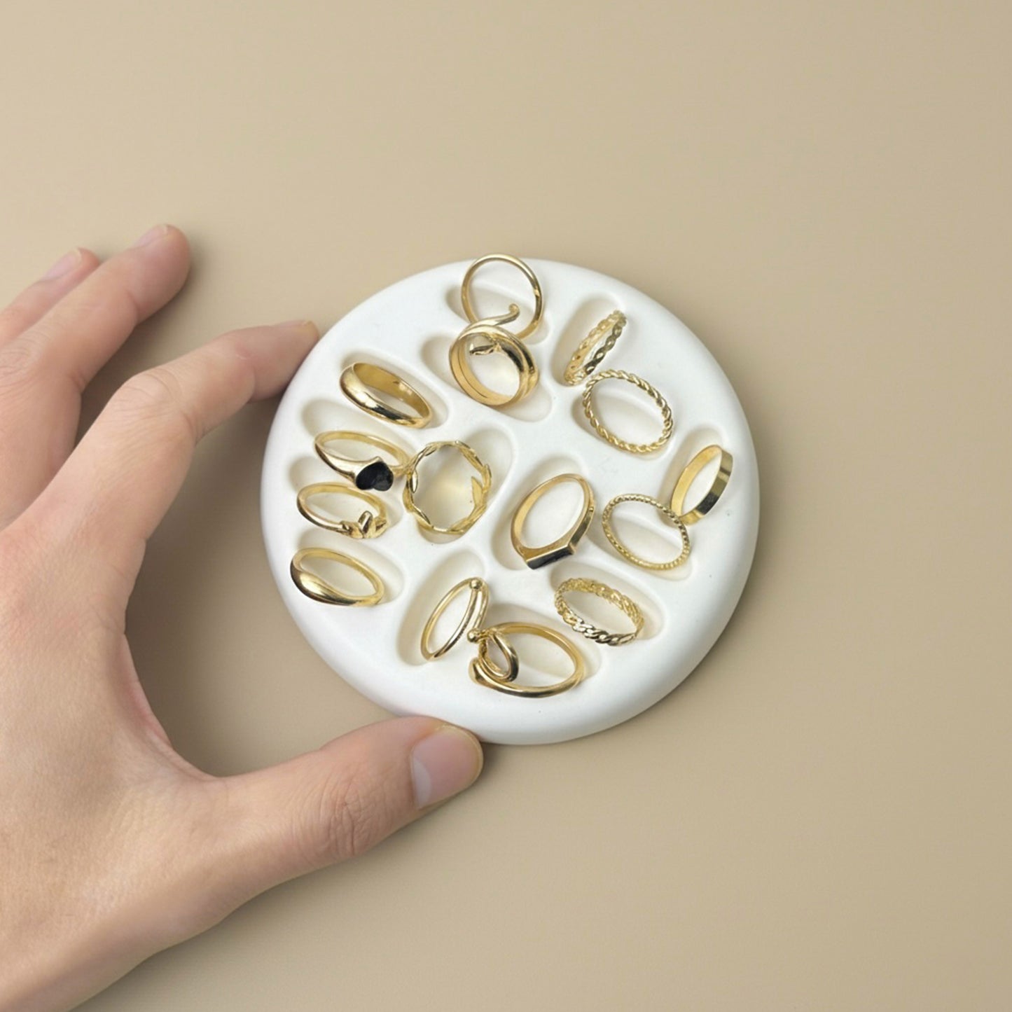 Handmade Jesmonite Ring Holder and Ring Organiser