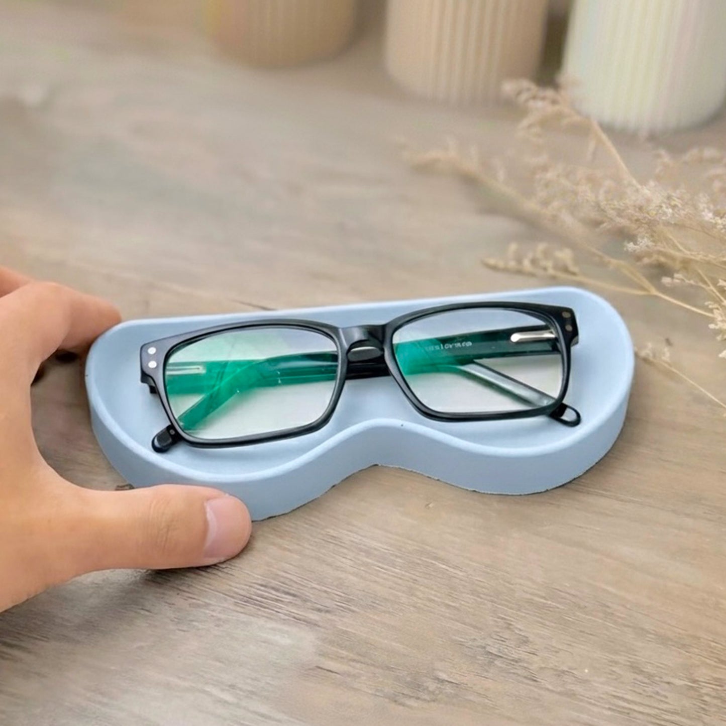 Modern Blue Glasses Tray - Handmade Sunglasses Holder