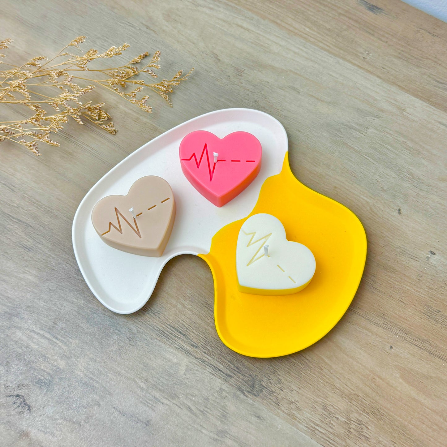 Heart Shaped Tealight Candles - Heart Beat Valentine's Gift - Wedding Heart Candles