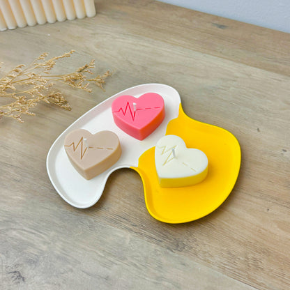 Heart Shaped Tealight Candles - Heart Beat Valentine's Gift - Wedding Heart Candles