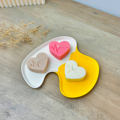 Heart Shaped Tealight Candles - Heart Beat Valentine's Gift - Wedding Heart Candles