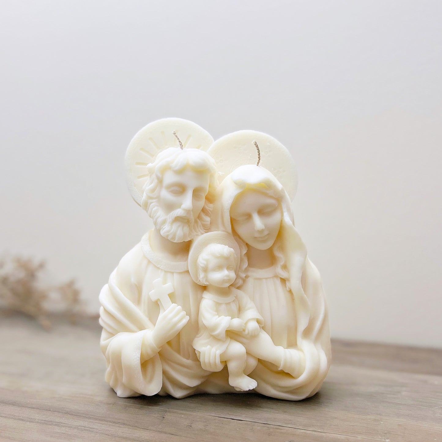 Holy Family Candle - Christian Christmas Candle - Religious Gifts