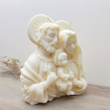 Holy Family Candle - Christian Christmas Candle - Religious Gifts