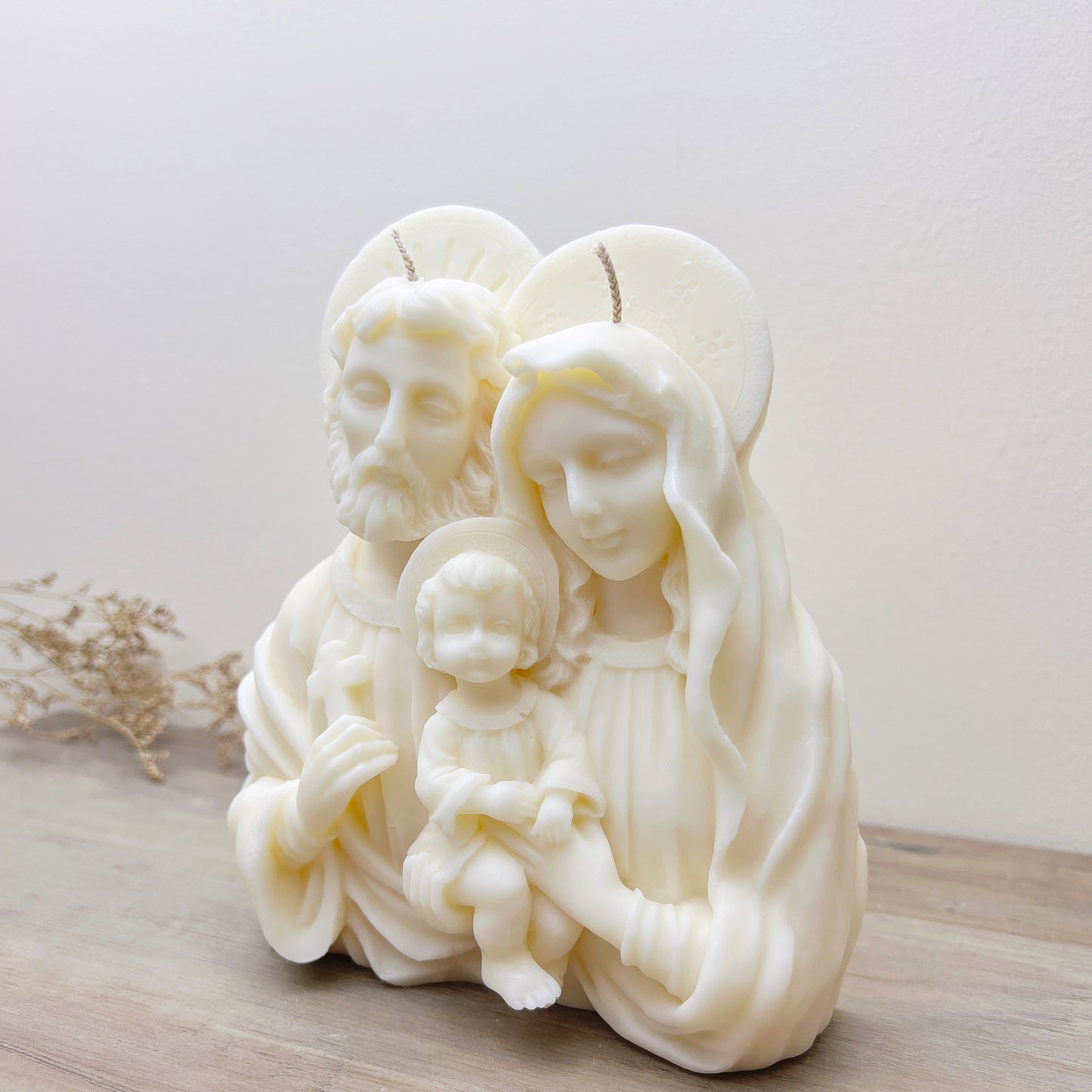 Holy Family Candle - Christian Christmas Candle - Religious Gifts