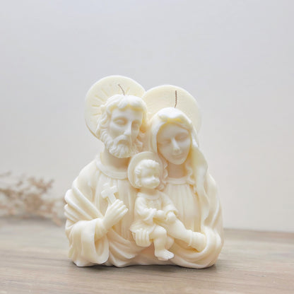 Holy Family Candle - Christian Christmas Candle - Religious Gifts