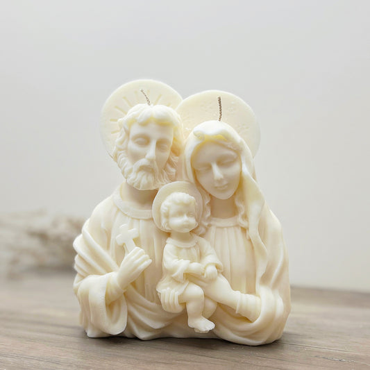 Holy Family Candle - Christian Christmas Candle - Religious Gifts