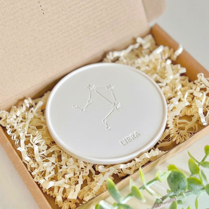 Libra September Birthday Gift Coaster - Libra Star Sign Gift