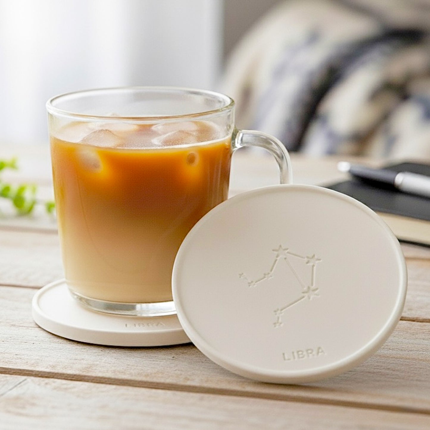 Libra September Birthday Gift Coaster - Libra Star Sign Gift