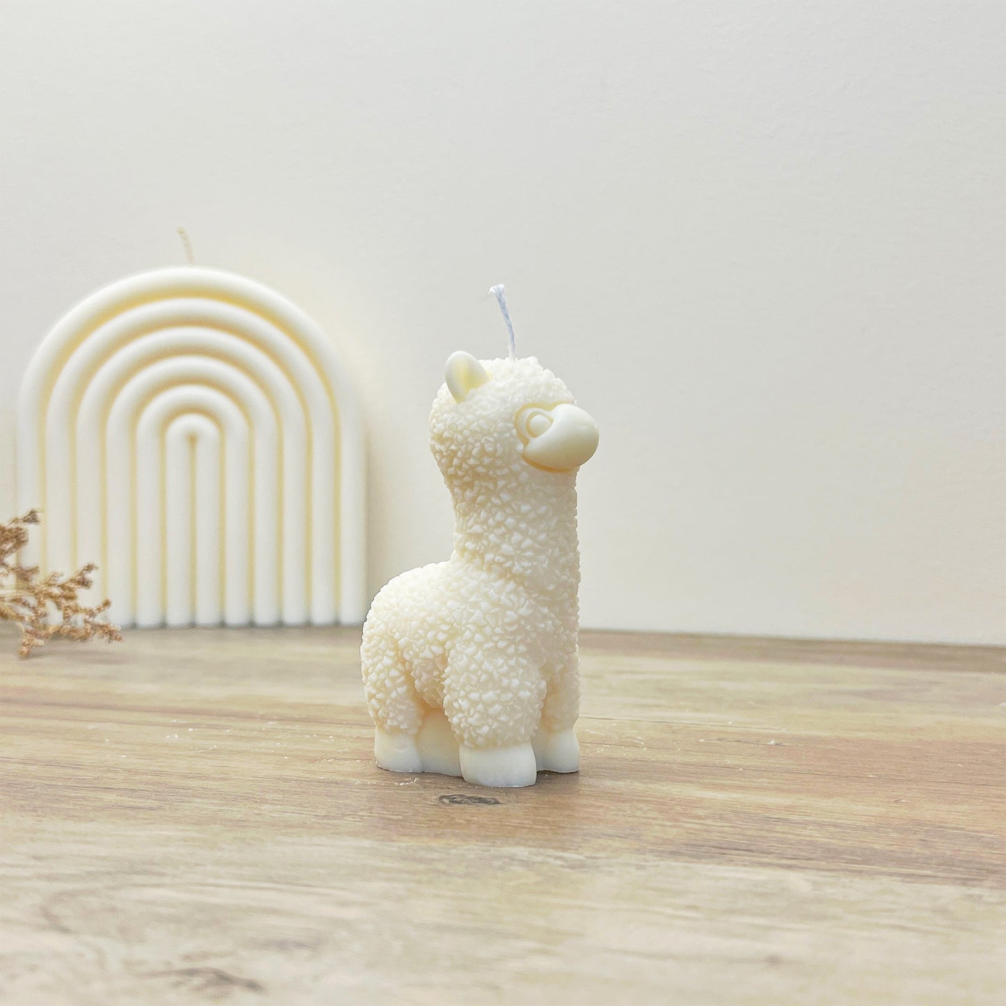 White Llama Candle - Cute Animal Candles - Alpaca Gifts