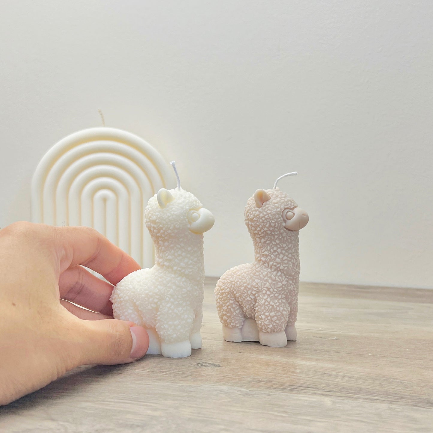 White Llama Candle - Cute Animal Candles - Alpaca Gifts