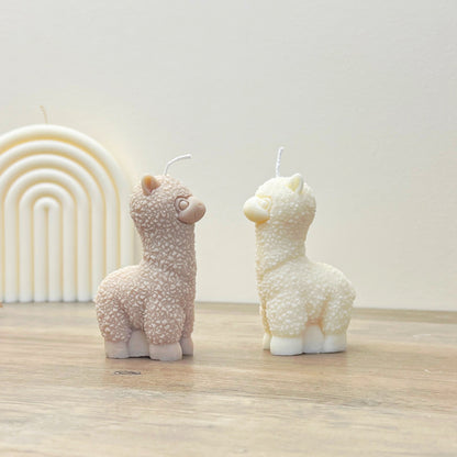 White Llama Candle - Cute Animal Candles - Alpaca Gifts