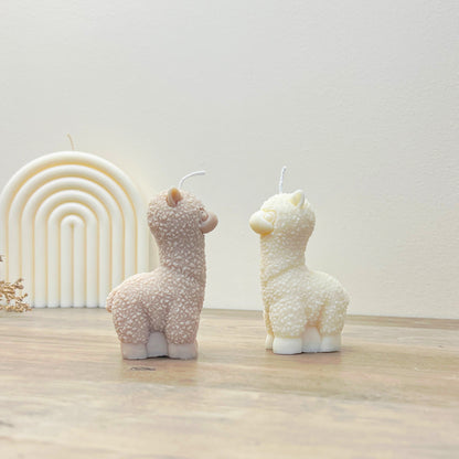 White Llama Candle - Cute Animal Candles - Alpaca Gifts