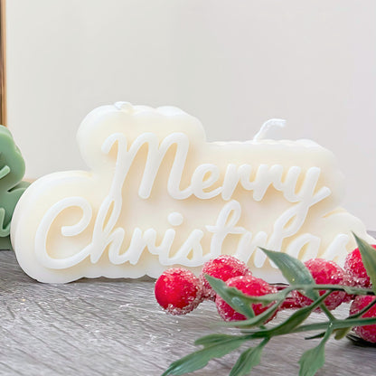 Merry Christmas Candle - Xmas Decoration Candles - Letter Candle