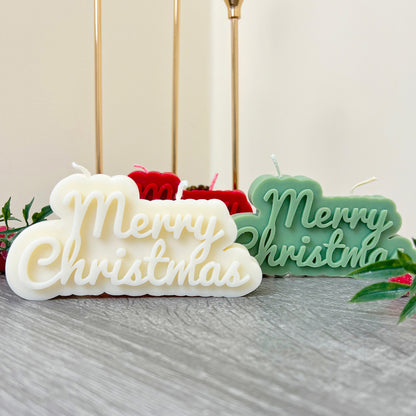 Merry Christmas Candle - Xmas Decoration Candles - Letter Candle