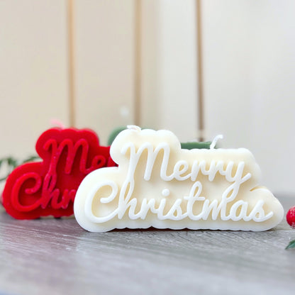 Merry Christmas Candle - Xmas Decoration Candles - Letter Candle