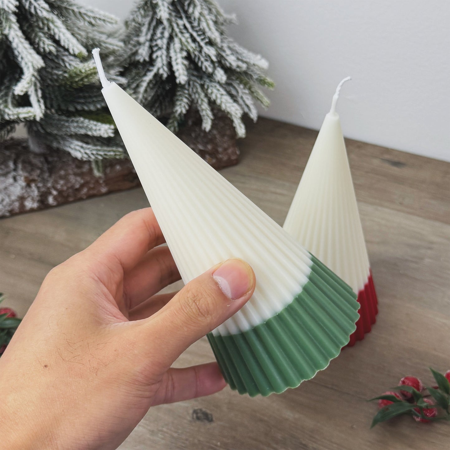 Ombre Christmas Tree Candle - Minimalist Christmas Candle - Minimalist Christmas Decor