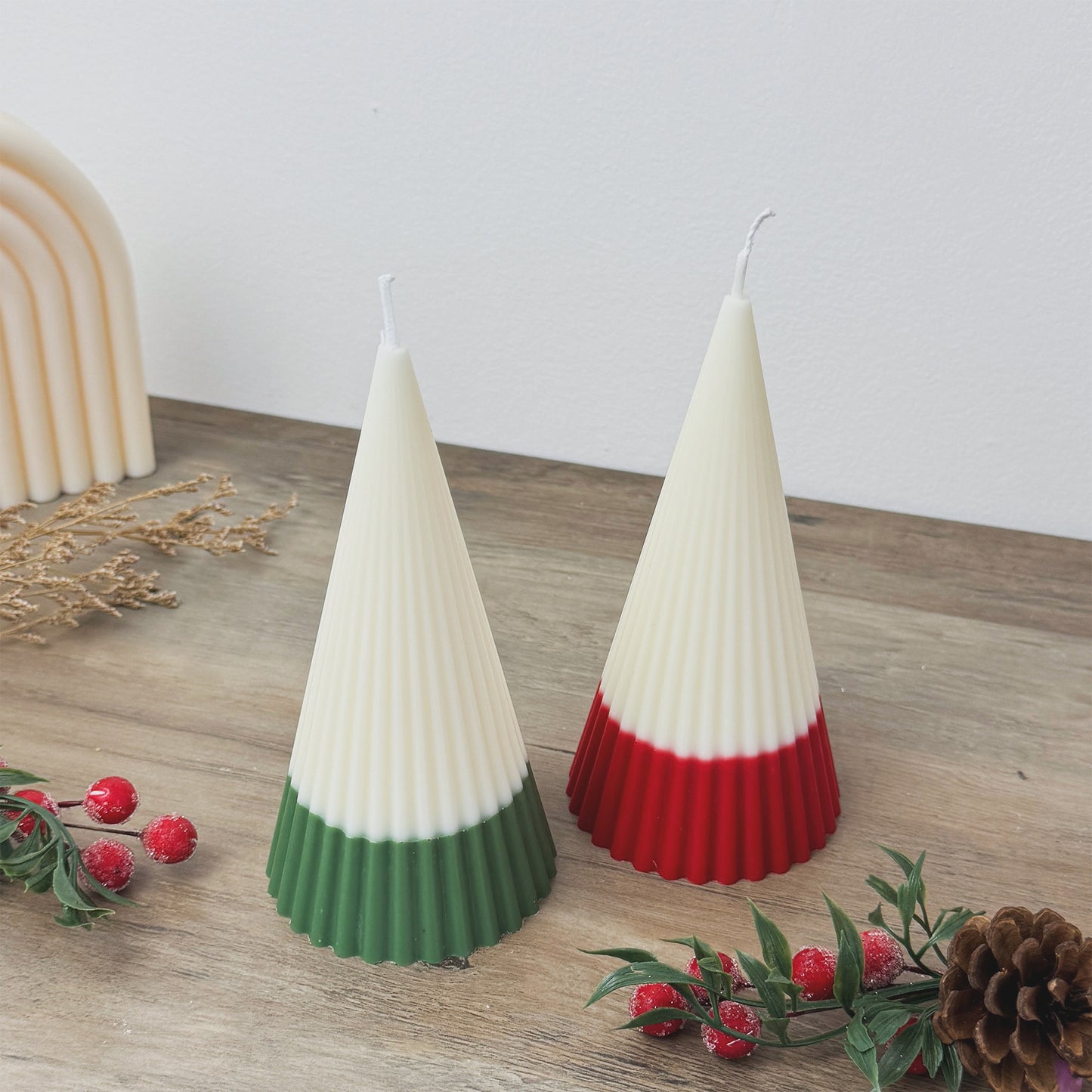 Ombre Christmas Tree Candle - Minimalist Christmas Candle - Minimalist Christmas Decor