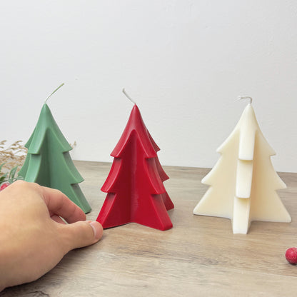 Christmas Tree Candle - Colourful Christmas Candle - Christmas Tree Decoration