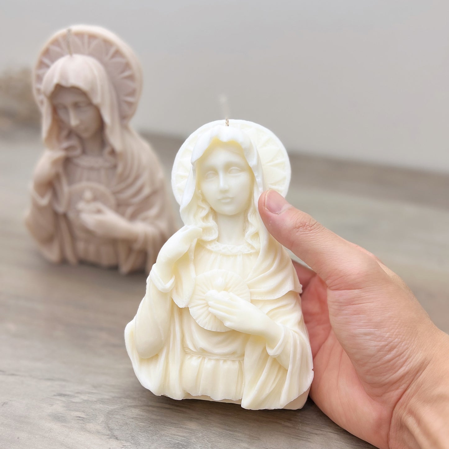 Mother Mary Christian Candle - Virgin Mary Christmas Candle - Catholic Gifts