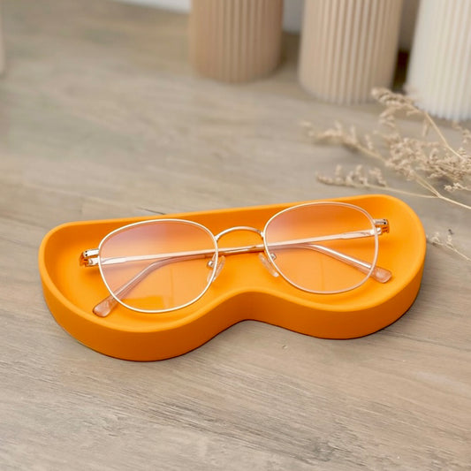 Handmade Orange Glasses Tray and Eyeglass Holder