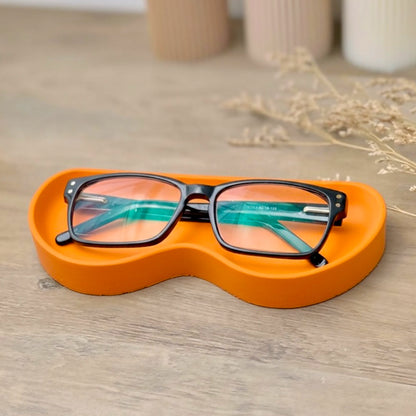 Handmade Orange Glasses Tray and Eyeglass Holder