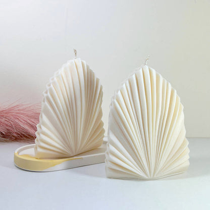 Palm Leaf Candle - Palm Spear Candle - Fan Palm Candles - Large White Soy Candles