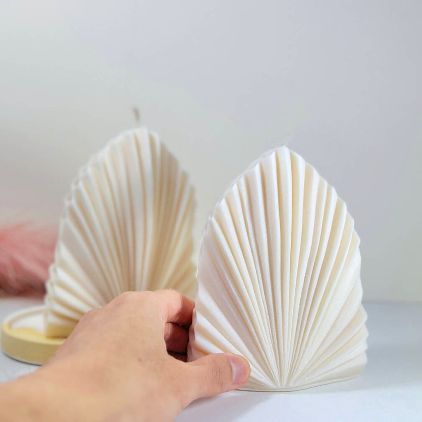 Palm Leaf Candle - Palm Spear Candle - Fan Palm Candles - Large White Soy Candles