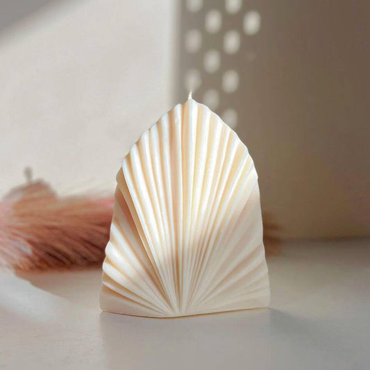 Palm Leaf Candle - Palm Spear Candle - Fan Palm Candles - Large White Soy Candles