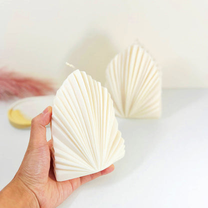 Palm Leaf Candle - Palm Spear Candle - Fan Palm Candles - Large White Soy Candles