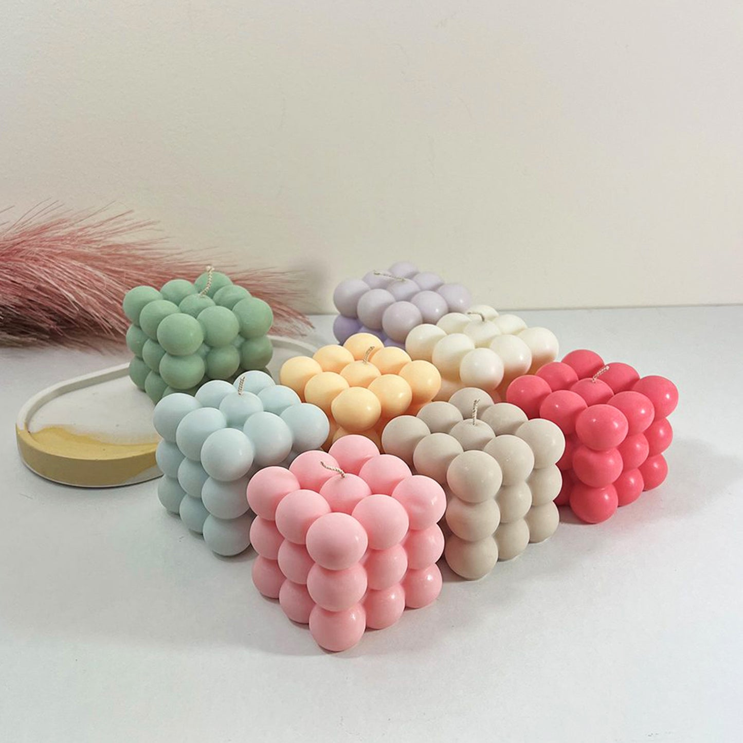 Colourful Bubble Candles - Colourful Bobble Candle - Pastel Candle Gift Set