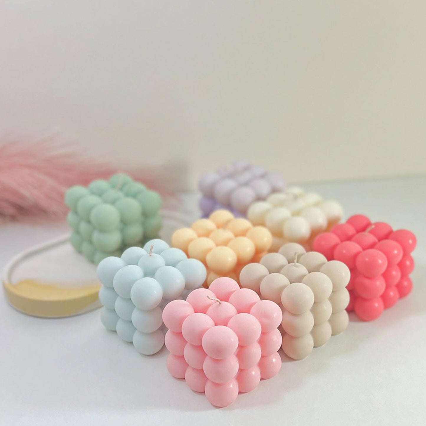 Colourful Bubble Candles - Colourful Bobble Candle - Pastel Candle Gift Set