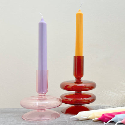 Colourful Dinner Candles - Pastel Dinner Table Candle - Soy Candlesticks