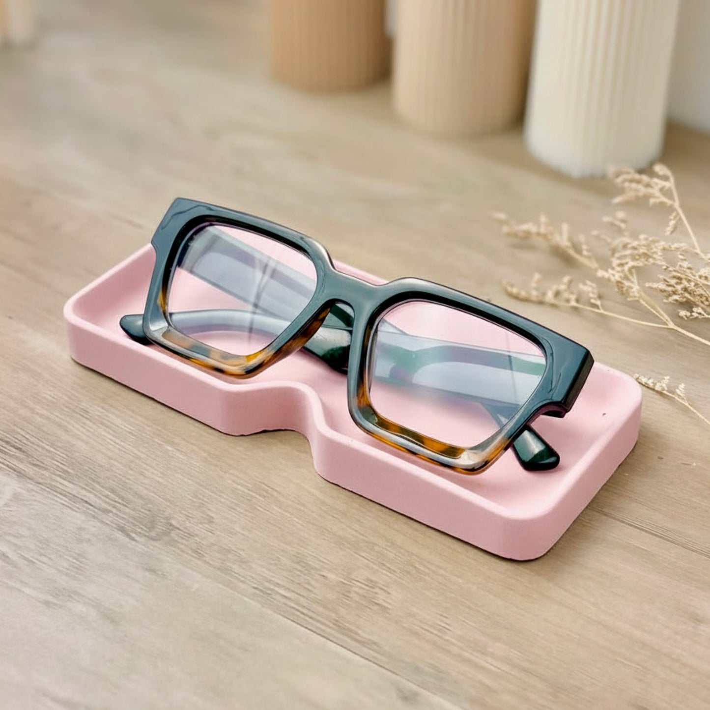 Pink Glasses Case, Sunglasses Holder and Eyewear Tray - Pink Glasses Tray