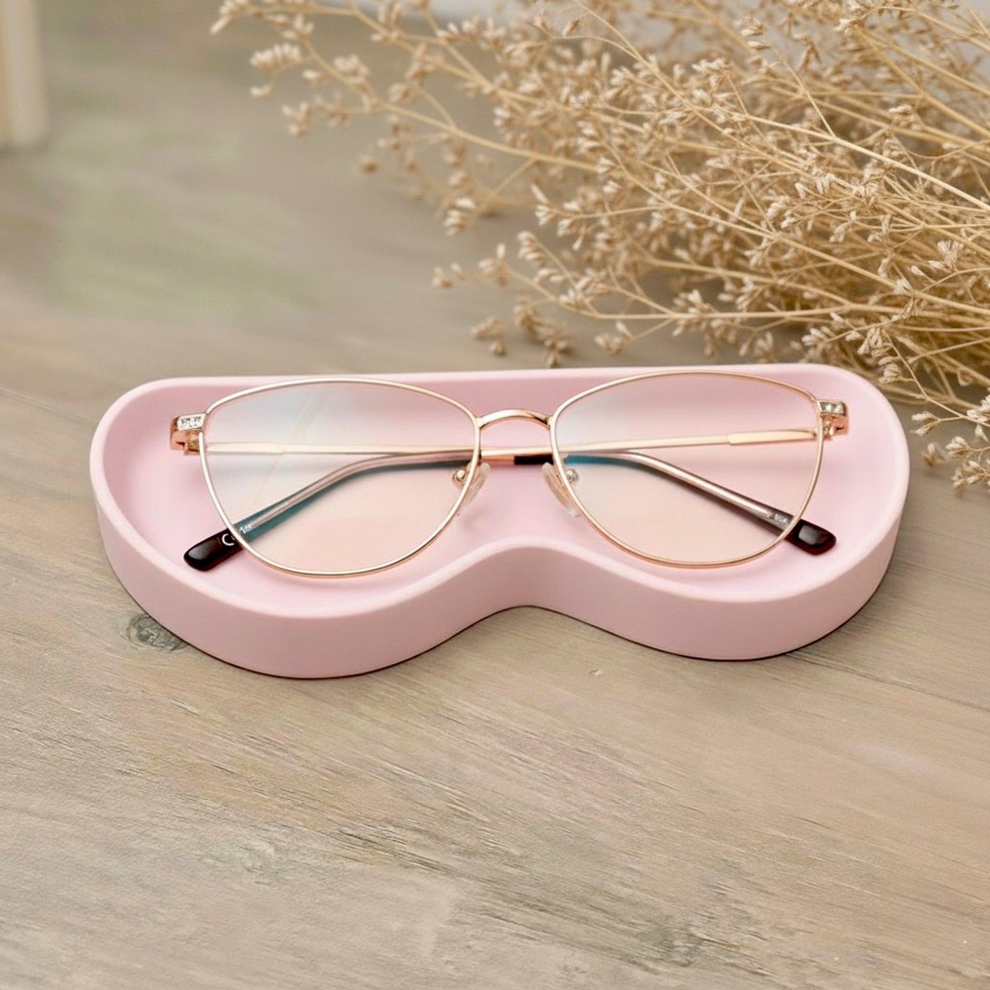 Handmade Pastel Pink Glasses Tray Sunglasses Holder Gift for