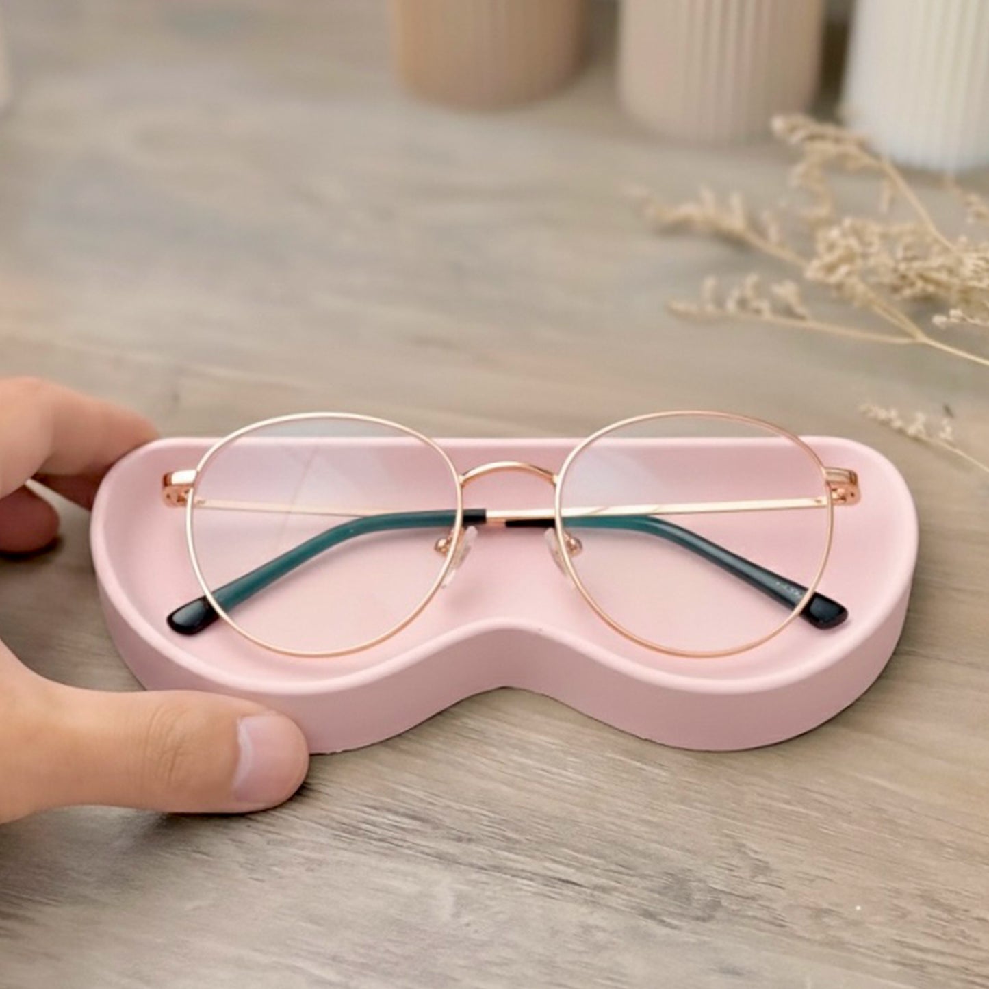 Handmade Pastel Pink Glasses Tray & Sunglasses Holder