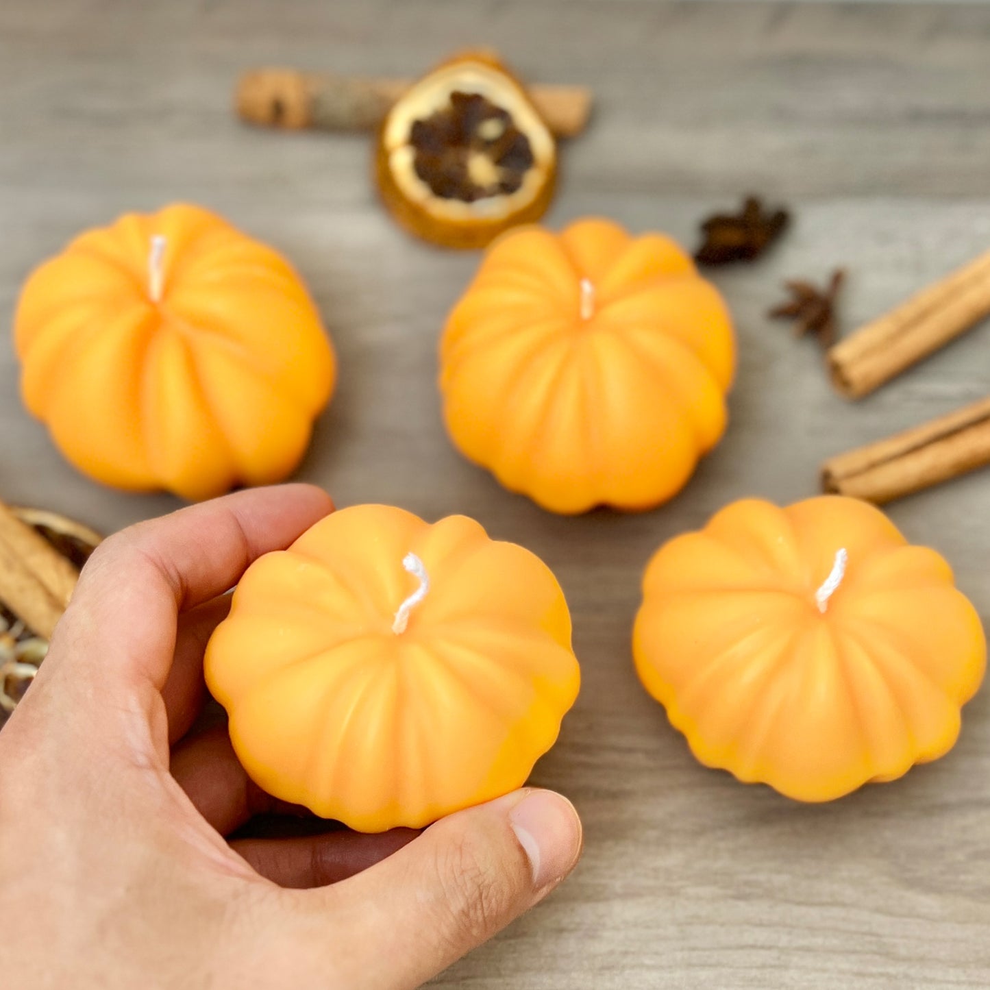 Pumpkin Spice Candles - Halloween Pumpkin Candle - Halloween Decorations