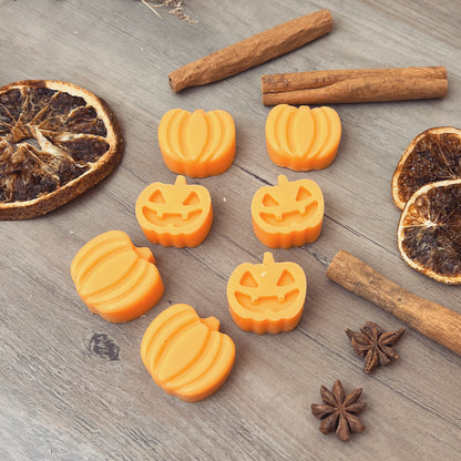 Pumpkin Spice Halloween Wax Melts - Soy Wax Melt - Orange Halloween Pumpkins