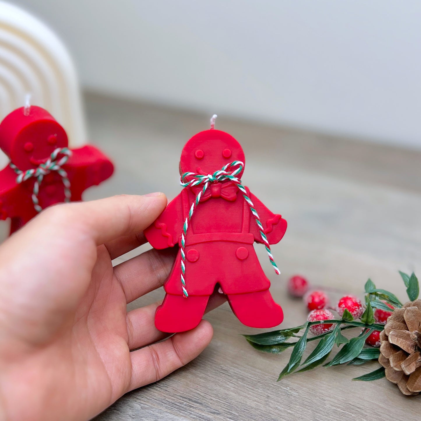 Festive Gingerbread Candles - Christmas Gingerbread Scent Candle - Gingerbread Man