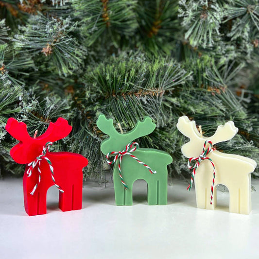 Christmas Reindeer Candle - Rudolph Christmas Candles - Xmas Decoration