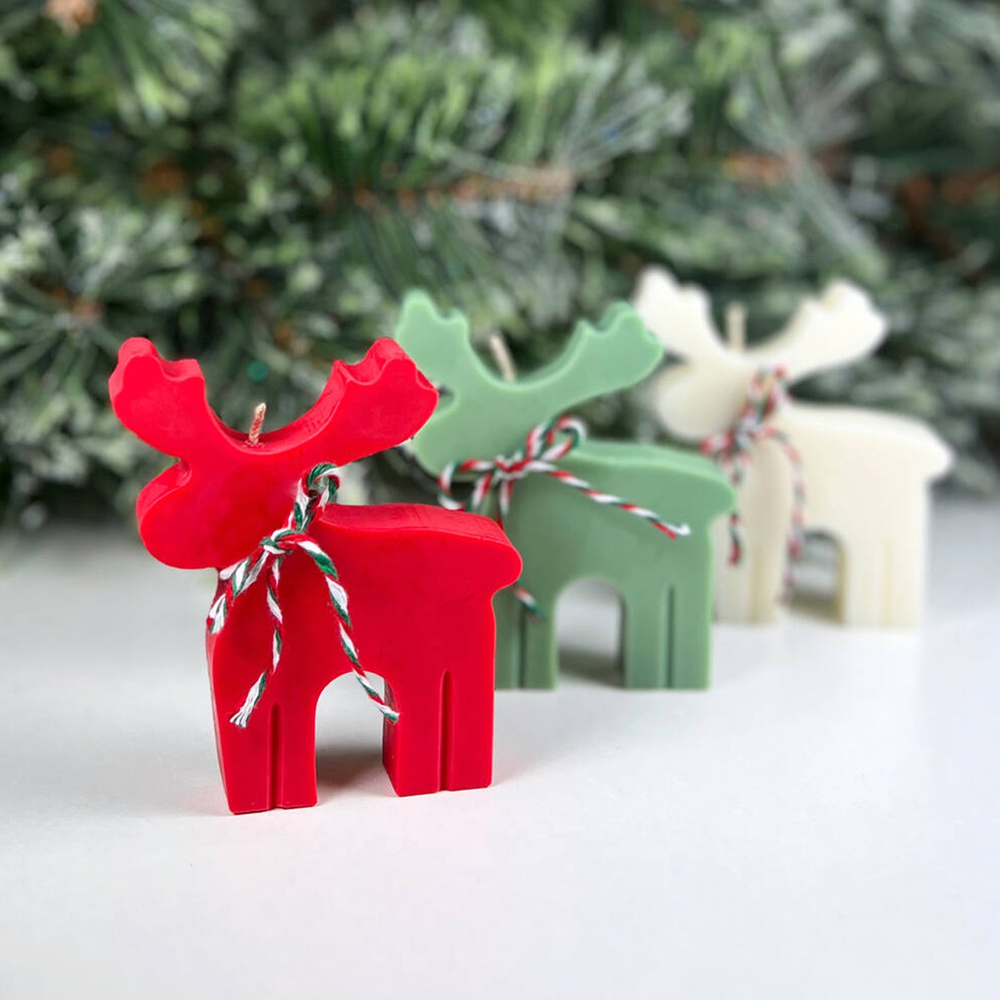 Christmas Reindeer Candle - Rudolph Christmas Candles - Xmas Decoration