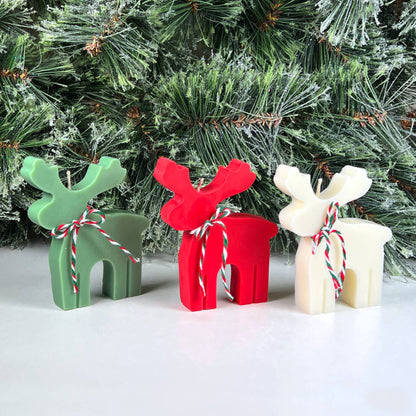 Christmas Reindeer Candle - Rudolph Christmas Candles - Xmas Decoration