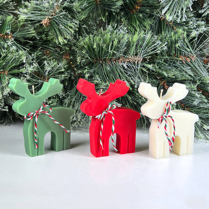 Christmas Reindeer Candle - Rudolph Christmas Candles - Xmas Decoration