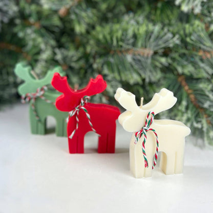 Christmas Reindeer Candle - Rudolph Christmas Candles - Xmas Decoration