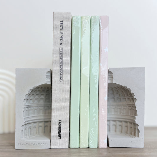 Concrete Book Ends - Roman Architecture Bookends - Decorative Book Organisers