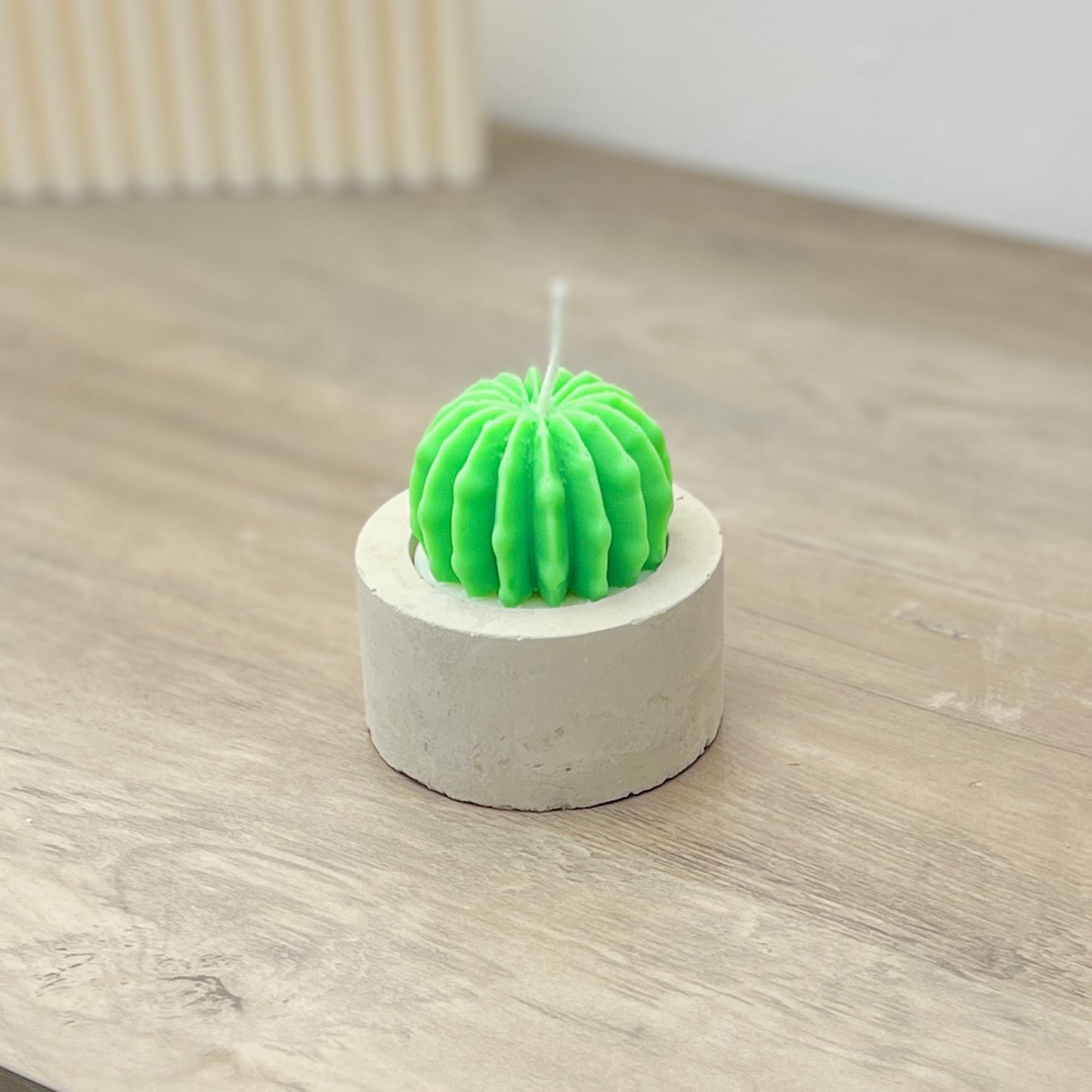 Barrel Cactus Candles in Handmade Concrete Pots - Cacti Gifts