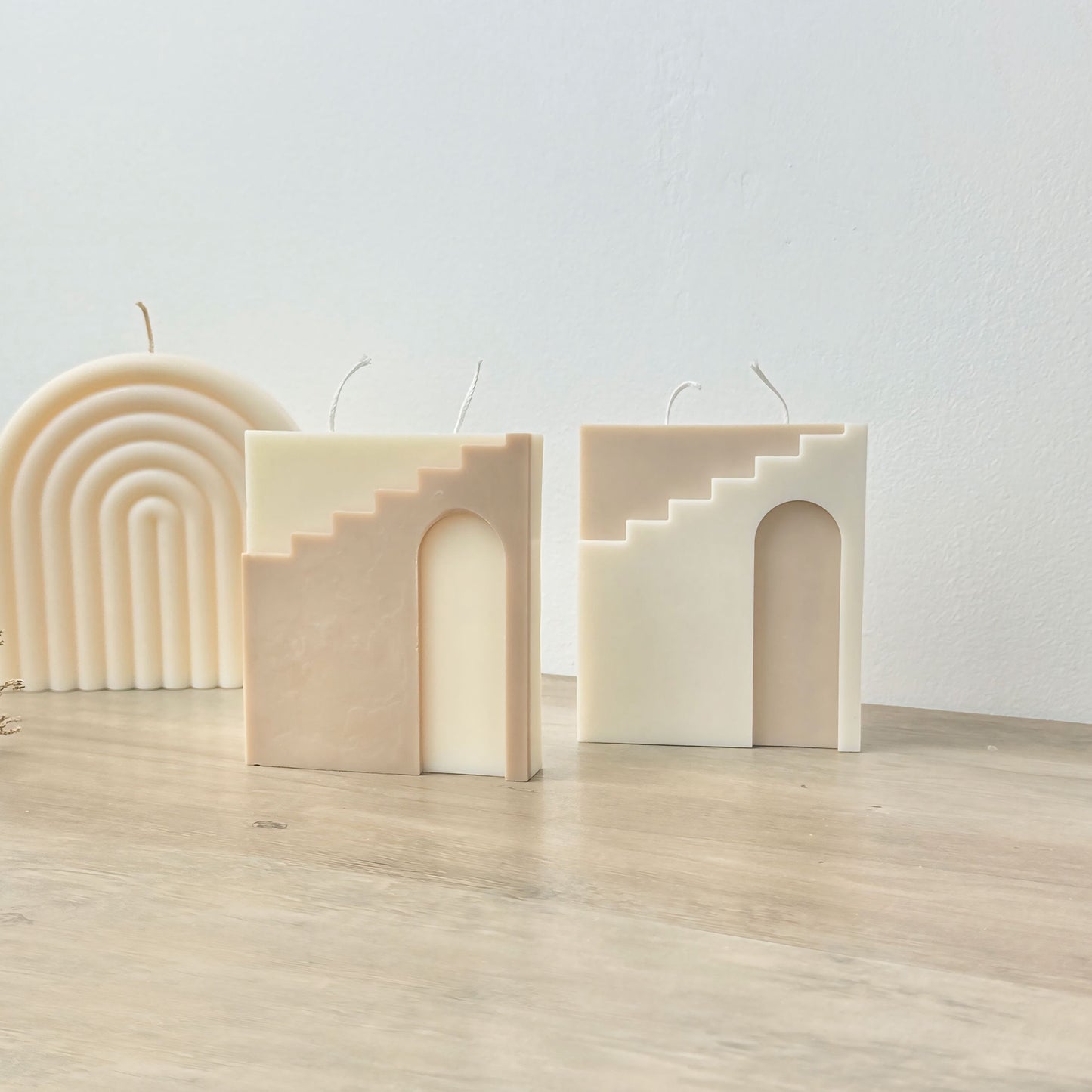 Santorini House Shape Double Wick Candle - Architectural Candles - Pillar Candles