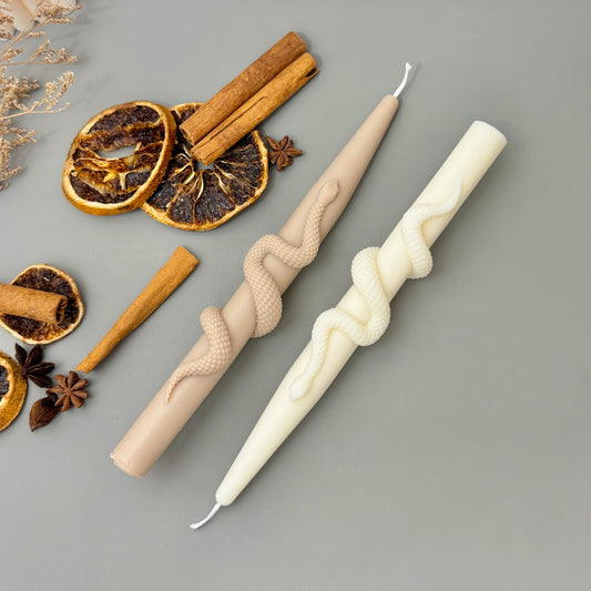 Snake Taper Candle – Halloween Candle - Halloween Decoration