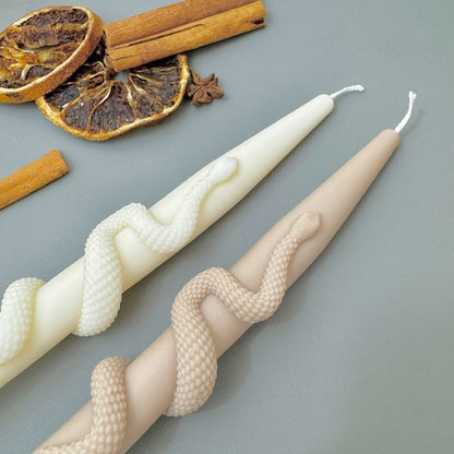 Snake Taper Candle – Halloween Candle - Halloween Decoration