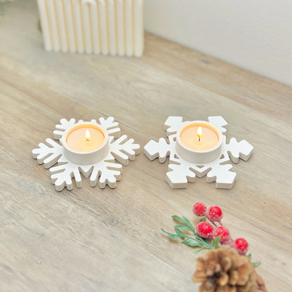 Snowflake Tealight Holder - Christmas Snowflake Candle Holder - Xmas Decor