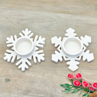 Snowflake Tealight Holder - Christmas Snowflake Candle Holder - Xmas Decor